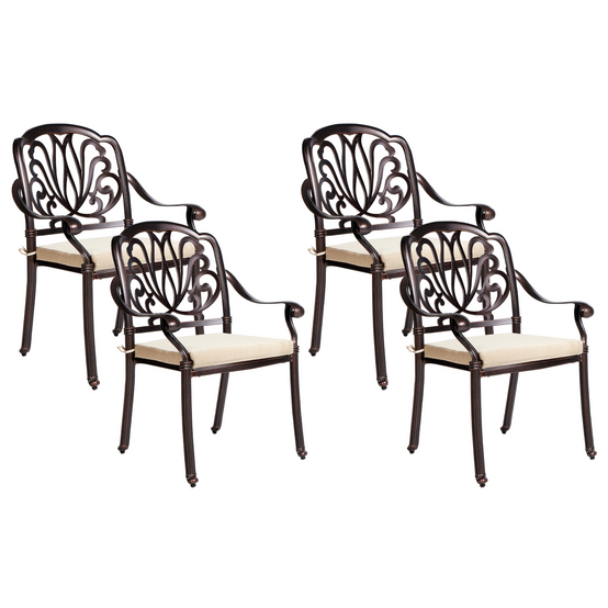 Beliani - Chaise de jardin Aluminium Marron foncé ANCONA - Beliani - Image 1