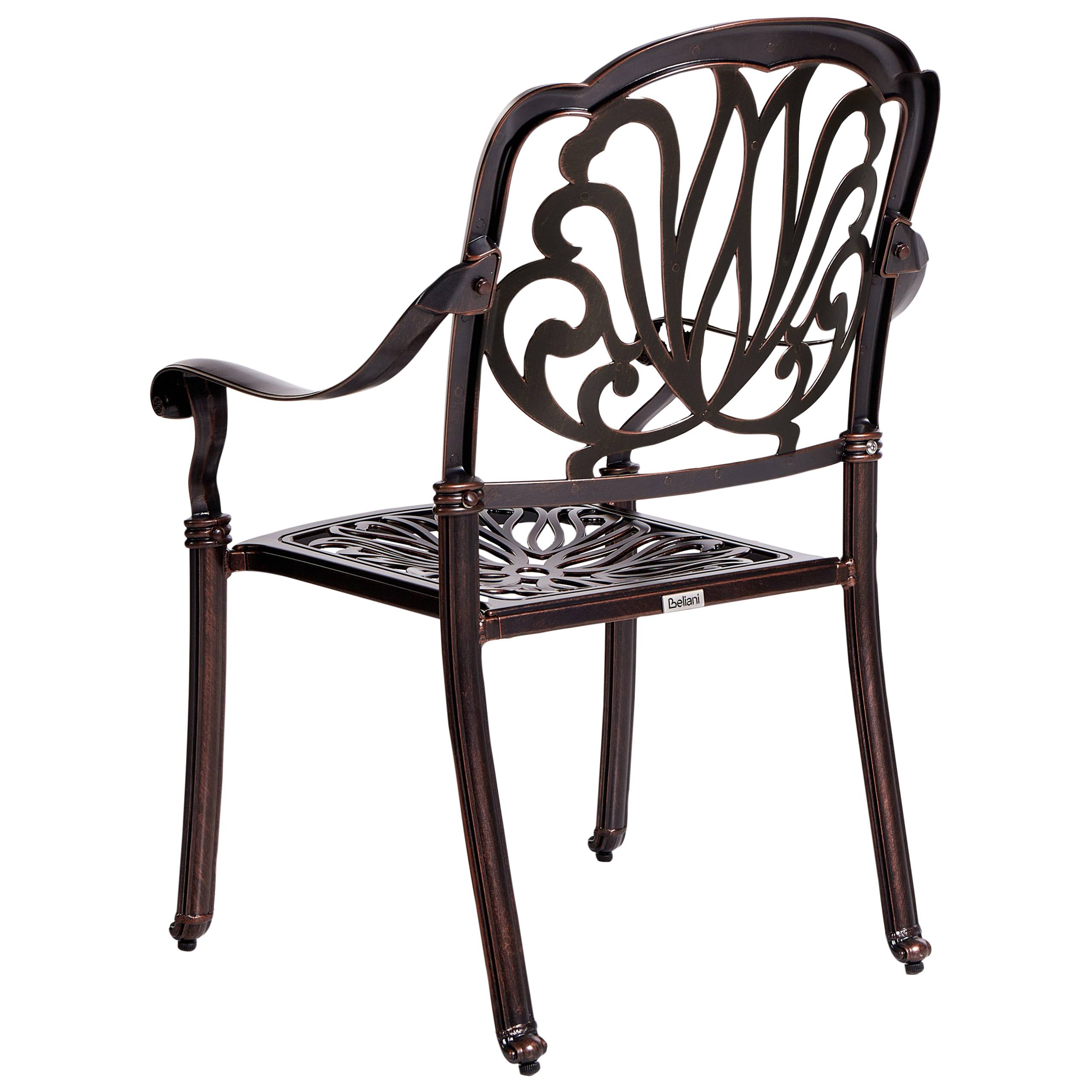 Beliani - Chaise de jardin Aluminium Marron foncé ANCONA - Beliani - Image 7