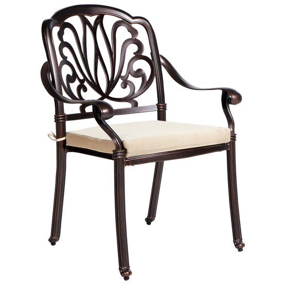 Beliani - Chaise de jardin Aluminium Marron foncé ANCONA - Beliani - Image 3