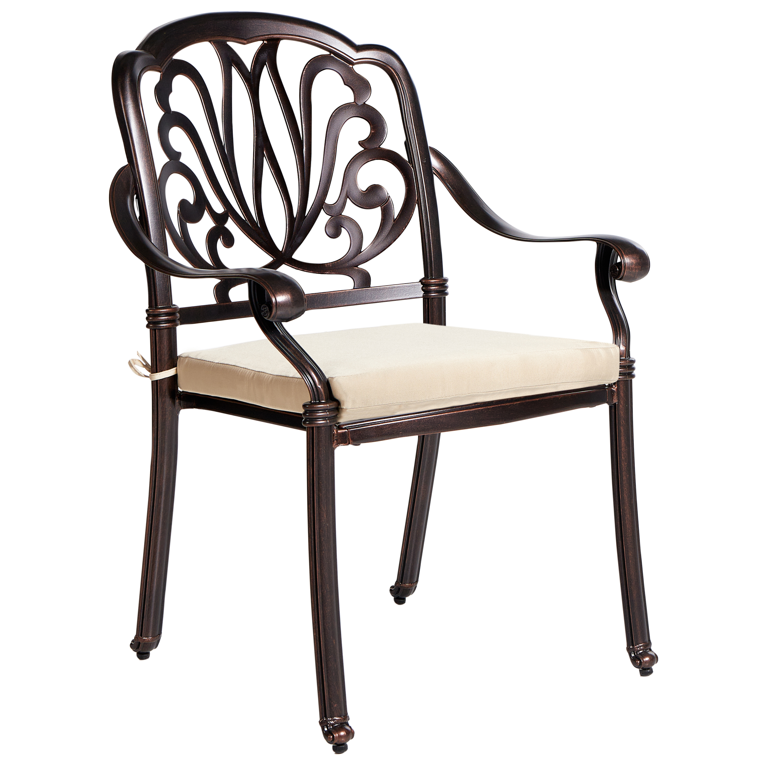 Beliani - Chaise de jardin Aluminium Marron foncé ANCONA - Beliani - Image 3