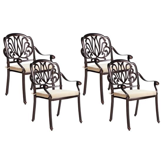 Beliani - Chaise de jardin Aluminium Marron foncé ANCONA - 68x65x97- Beliani - Image 2