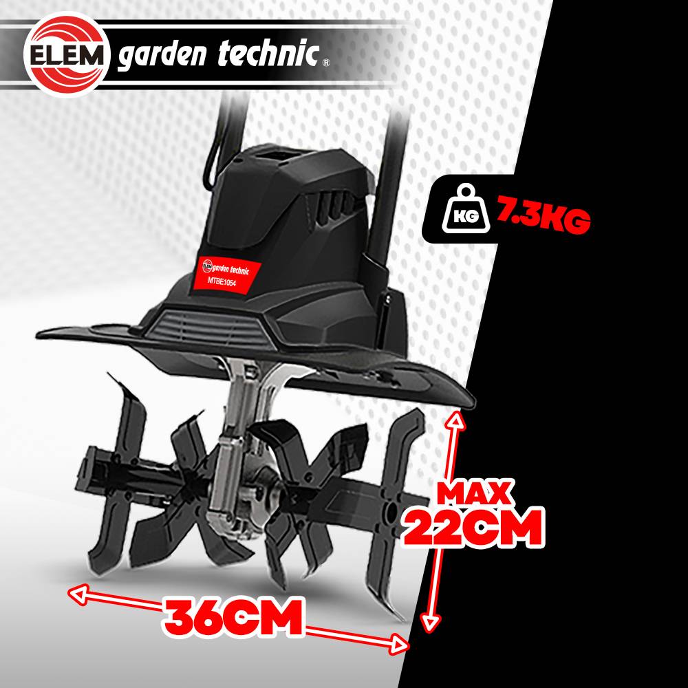 Elem Garden Technic - Motobineuse électrique 1050W - 4 fraises - 36cm - Elem Garden - Image 4