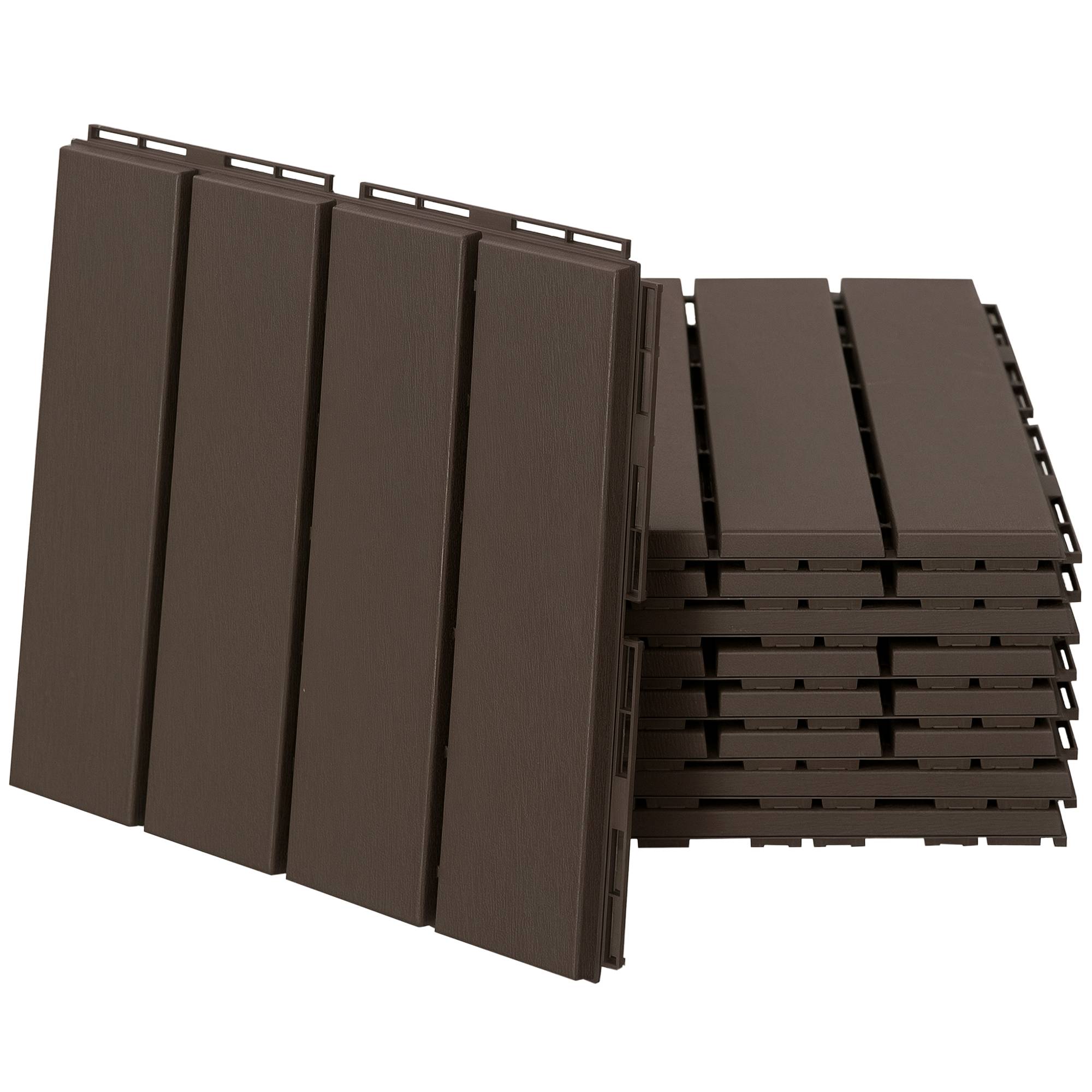 ComfortXL - Dalles de terrasse polypropylène 30 x 30 cm marron balcon jardin antidérapantes - ComfortXL Outdoor Living - Image 1