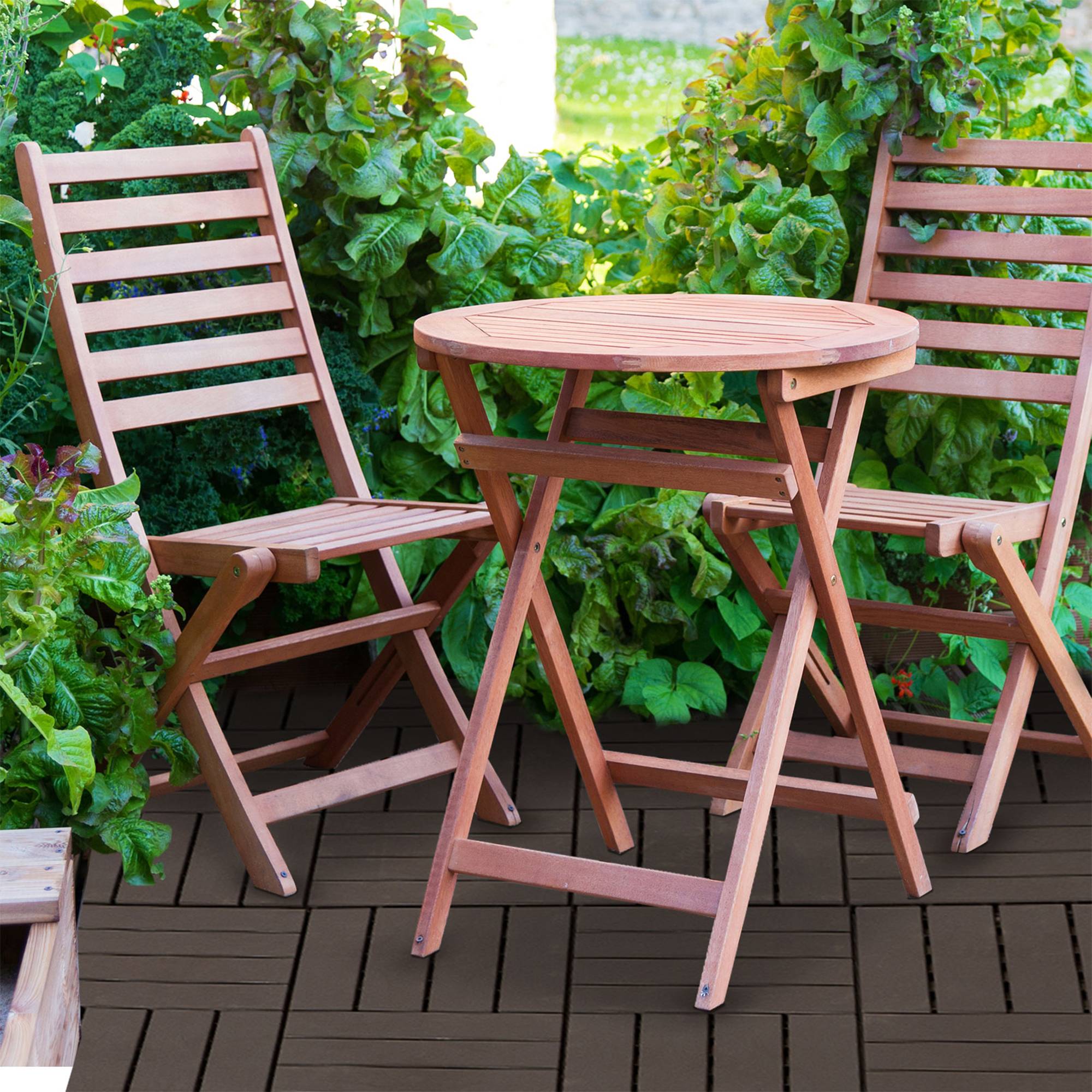 ComfortXL - Dalles de terrasse polypropylène 30 x 30 cm marron balcon jardin antidérapantes - ComfortXL Outdoor Living - Image 4
