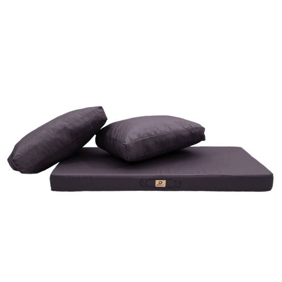 Coussins pour salon de jardin déhoussable 120x60cm Gris carbone - Déco arts - Image 4