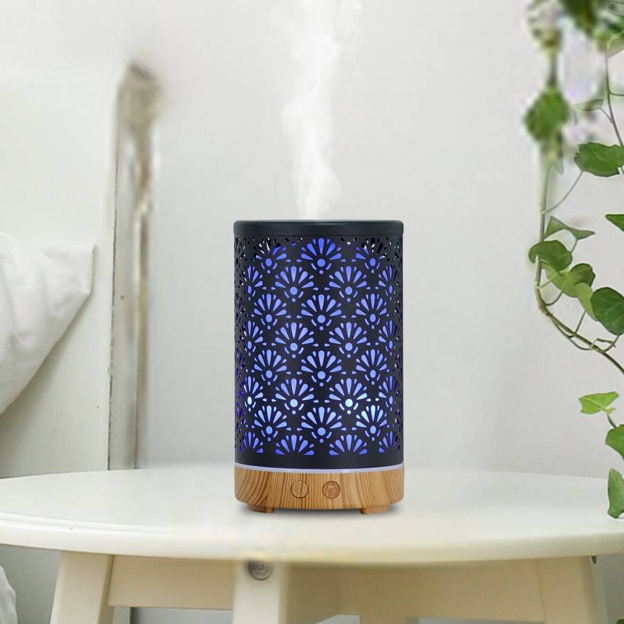 Zen'Arôme Diffuseur Aromathérapie avec Télécommande Sofia - Éclairage Led Personnalisable - Coque en Métal avec Motif Original - Image 4