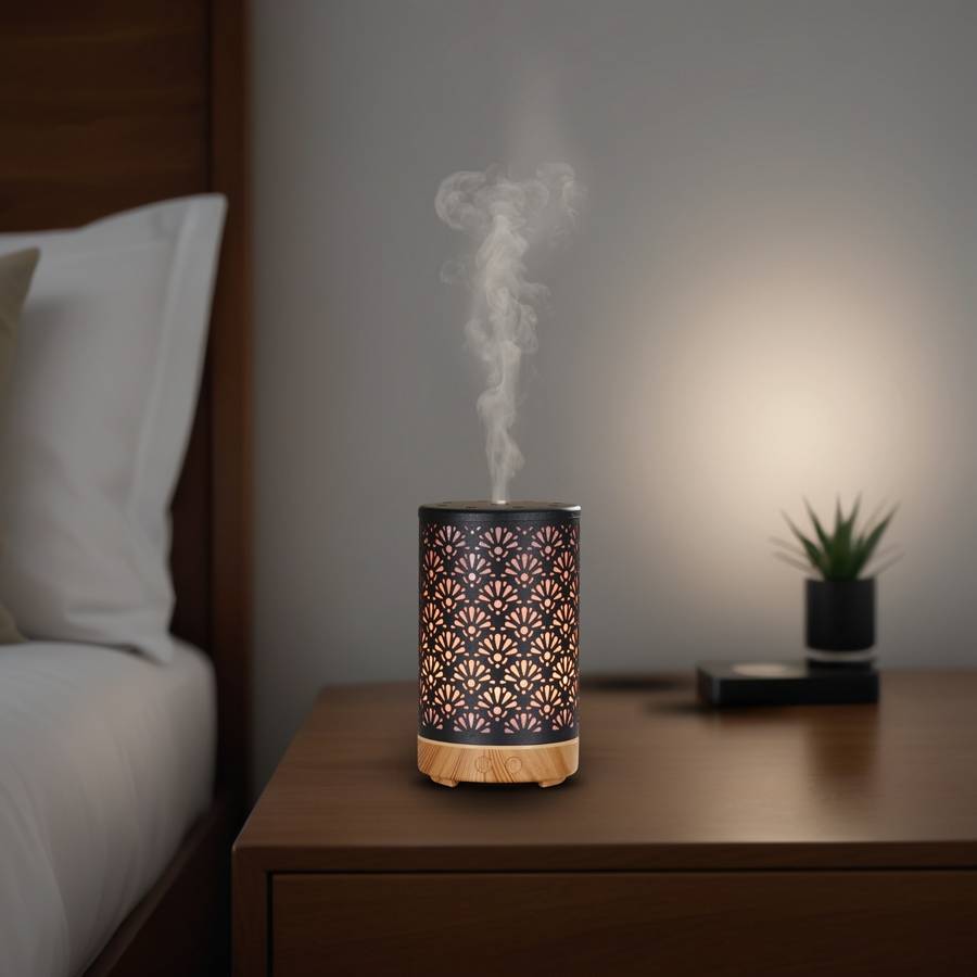 Zen'Arôme Diffuseur Aromathérapie avec Télécommande Sofia - Éclairage Led Personnalisable - Coque en Métal avec Motif Original - Image 3