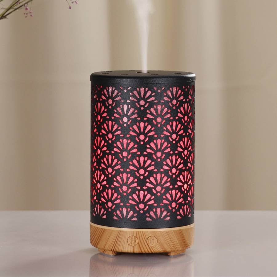 Zen'Arôme Diffuseur Aromathérapie avec Télécommande Sofia - Éclairage Led Personnalisable - Coque en Métal avec Motif Original - Image 8