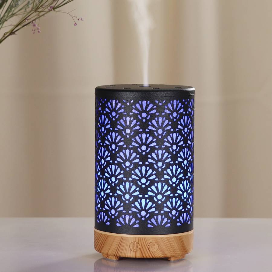 Zen'Arôme Diffuseur Aromathérapie avec Télécommande Sofia - Éclairage Led Personnalisable - Coque en Métal avec Motif Original - Image 7