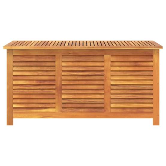Coffre de rangement de jardin bois d'acacia naturel 113 x 50 x 56 cm - PANGIVO - Image 6