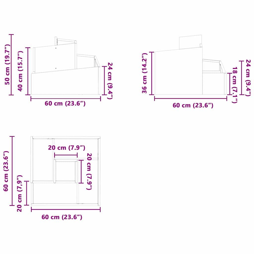Vidaxl - Cache-pot de jardin Argenté 60 x 60 x 50 cm Acier inoxydable vidaXL 873575 - Image 3