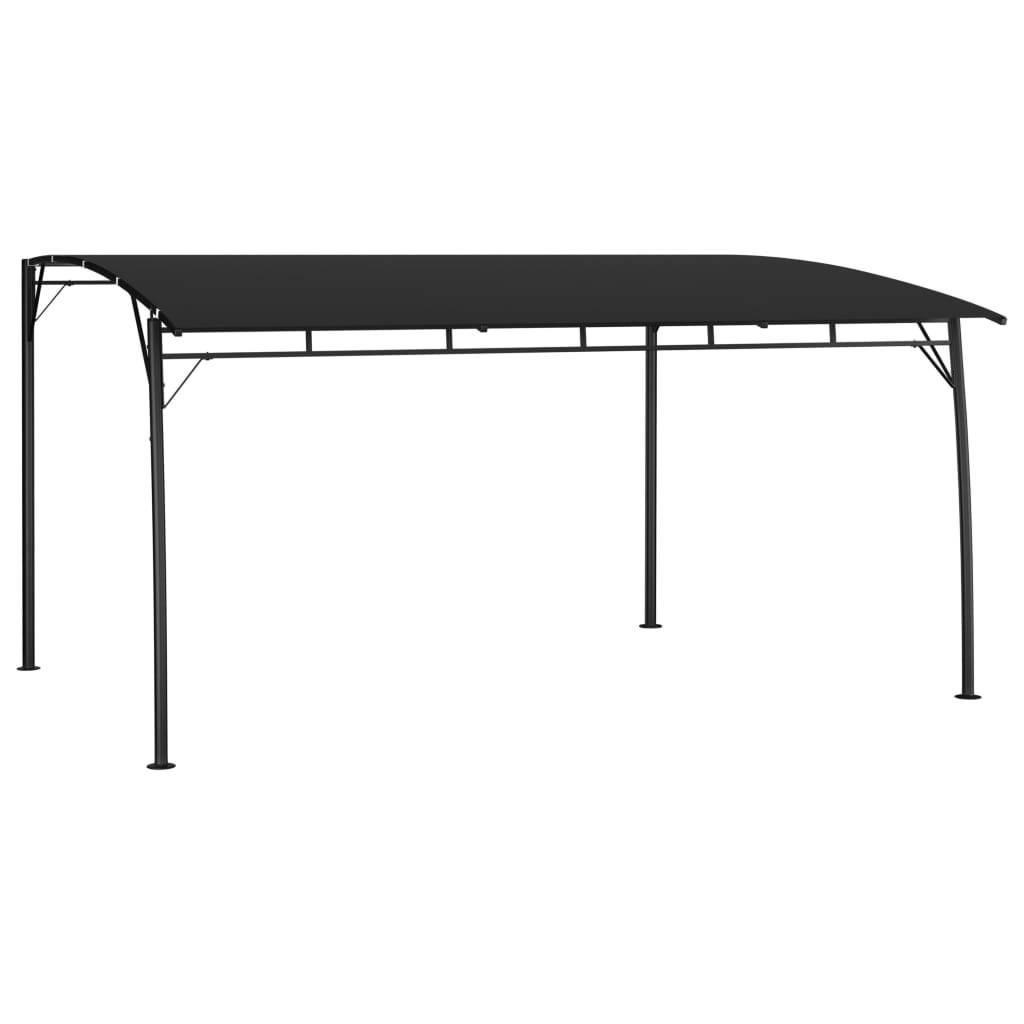 Tonnelle Abri de Jardin 4x3m Structure Acier et Toit Polyester pour Terrasse Anthracite – ComfortXL Outdoor Living