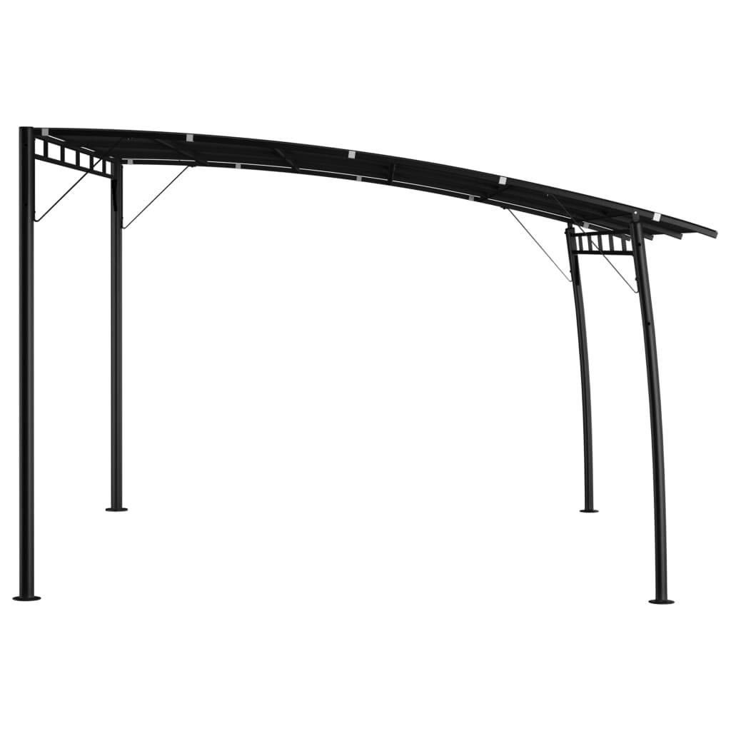 Tonnelle Abri de Jardin 4x3m Structure Acier et Toit Polyester pour Terrasse Anthracite – ComfortXL Outdoor Living - Image 3