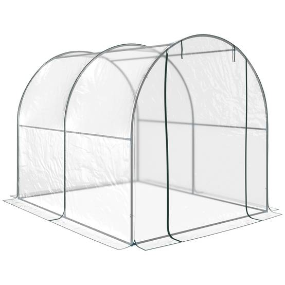 ComfortXL - Serre tunnel jardin PVC transparent acier 2 x 2,5 x 2 m pour potager protection hiver - ComfortXL Outdoor Living - Image 2