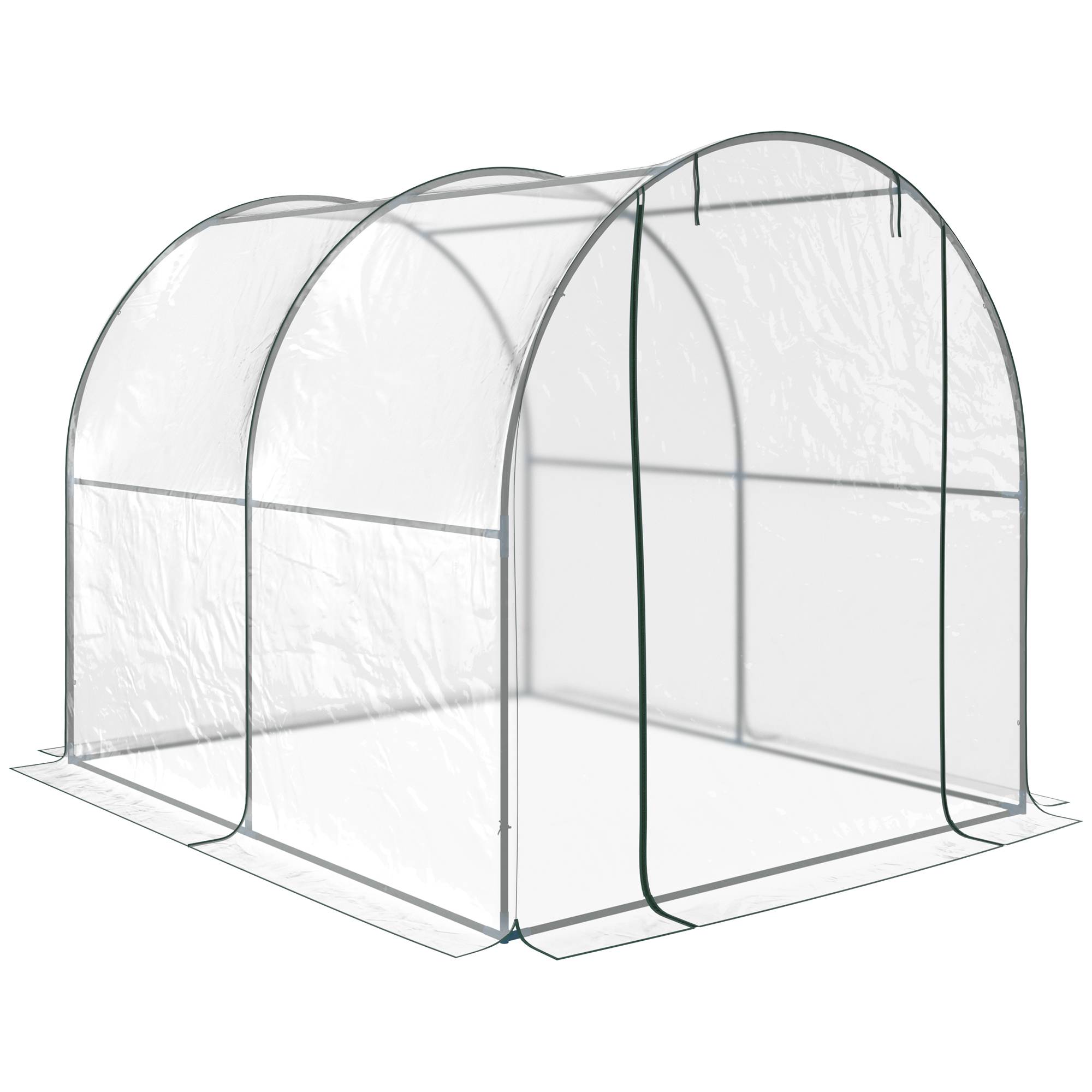 ComfortXL - Serre tunnel jardin PVC transparent acier 2 x 2,5 x 2 m pour potager protection hiver - ComfortXL Outdoor Living - Image 2