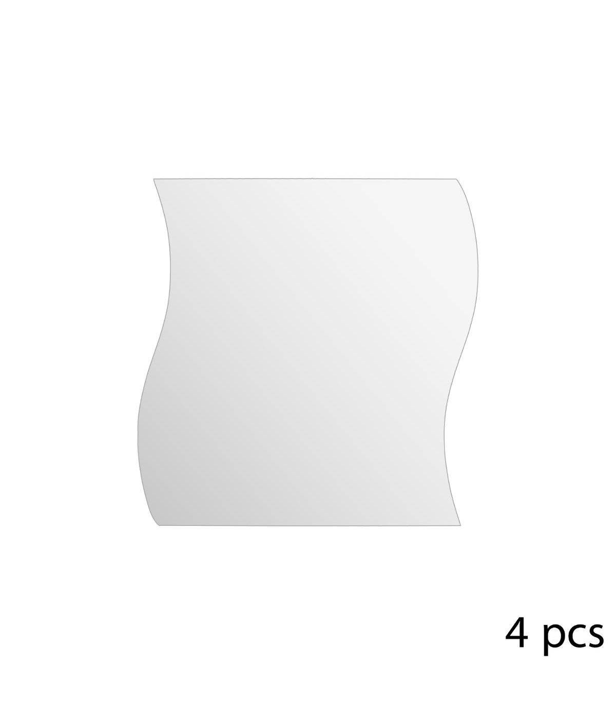 Lot de 4 Miroirs adhésifs Vagues en Verre 20 x 20 cm - Image 3