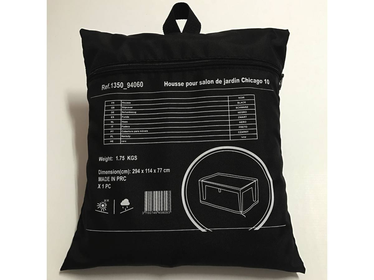 Habitat Et Jardin - Housse De Protection Pour Salon De Jardin - 294 X 114 X 77 Cm - Noir -habitat Et Jardin - Image 3