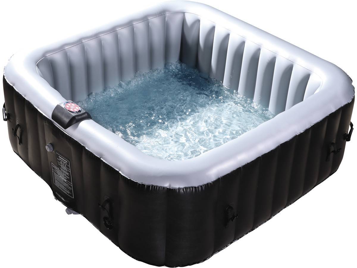 Spa Gonflable Nice En Pvc - 6 Places - Gris/noir -habitat Et Jardin - Image 2