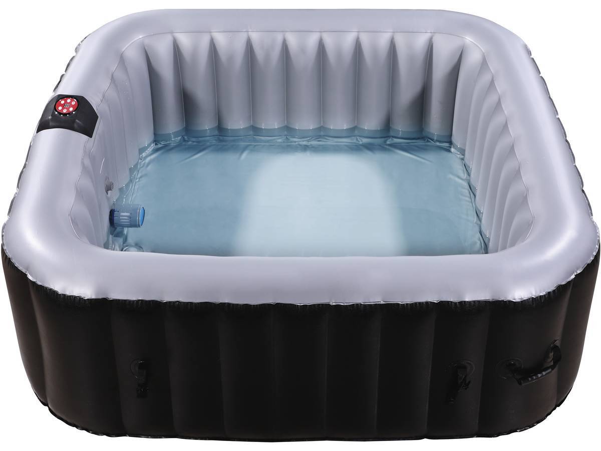 Spa Gonflable Nice En Pvc - 6 Places - Gris/noir -habitat Et Jardin - Image 3