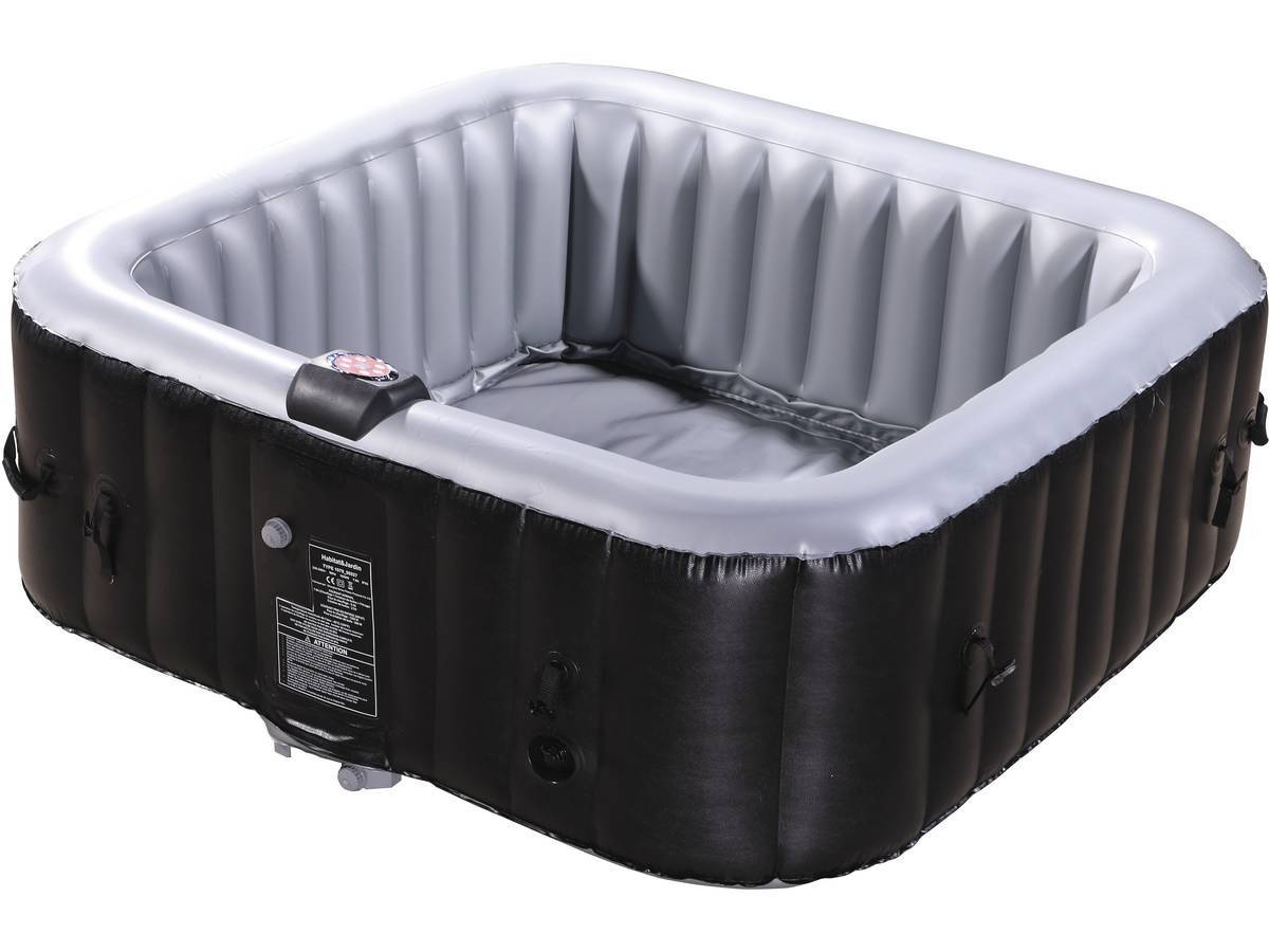 Spa Gonflable Nice En Pvc - 6 Places - Gris/noir -habitat Et Jardin - Image 4