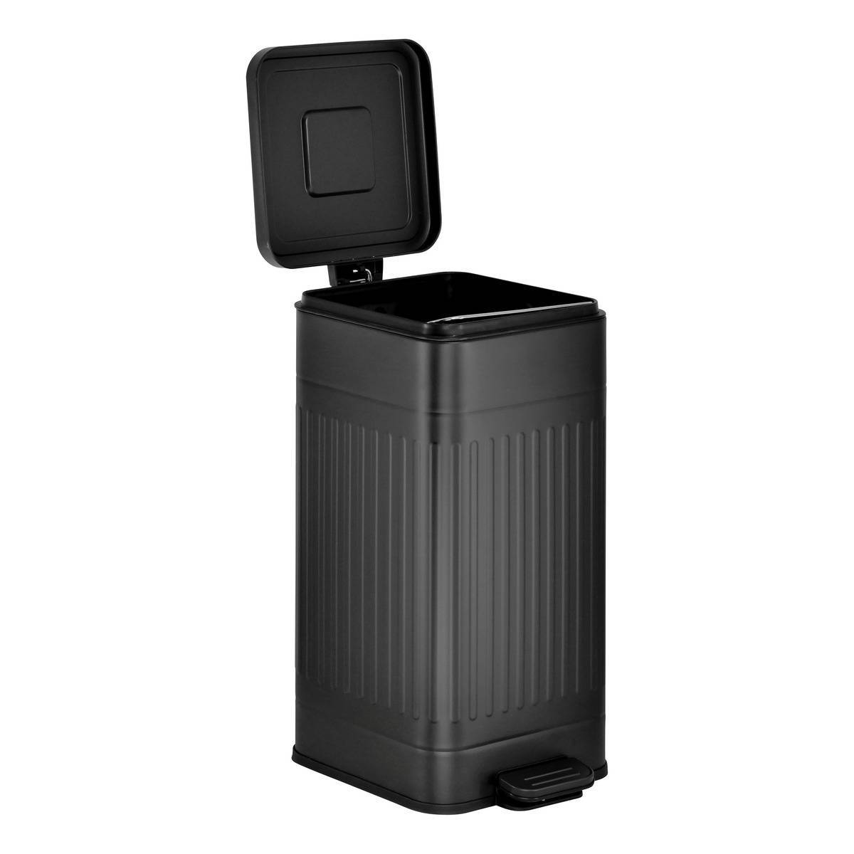 Poubelle Nova avec Pedale 30L Noir 35x27x58 cm - 5five - Image 3