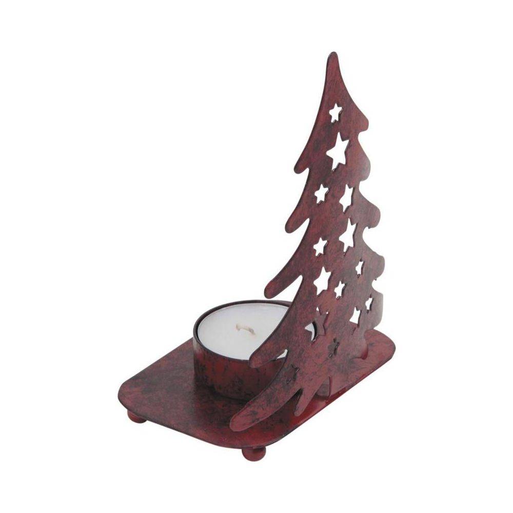 Aubry Gaspard - Photophore sapin de Noël en métal (Lot de 2) - Image 2