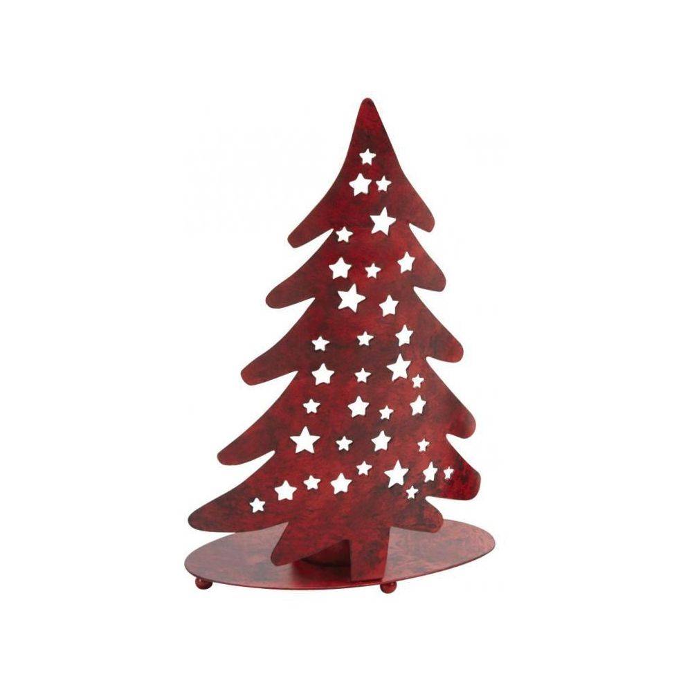 Aubry Gaspard - Photophore sapin de Noël en métal (Lot de 2) - Image 3