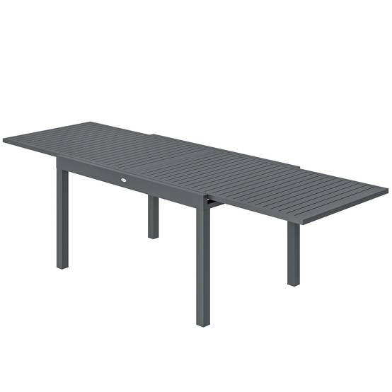 Table de jardin extensible aluminium gris 270 x 90 x 75 cm - PANGIVO - Image 2