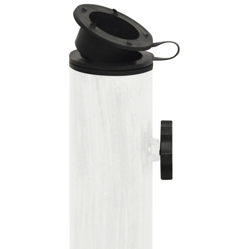 Socle de parasol - accessoire parasol Blanc 44x44x31 cm Fonte - MEUBLE PRO-JU5536 - Image 6
