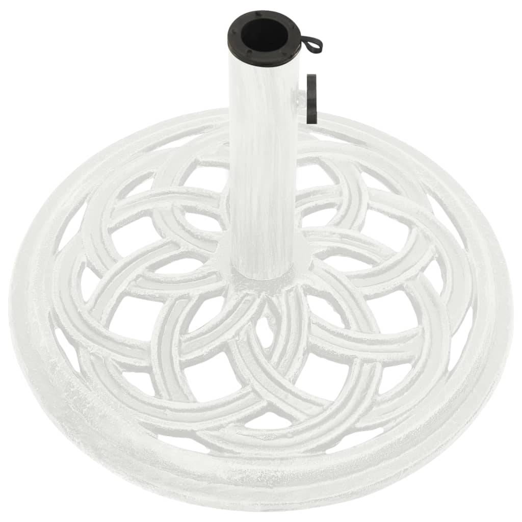 Socle de parasol - accessoire parasol Blanc 44x44x31 cm Fonte - MEUBLE PRO-JU5536 - Image 3