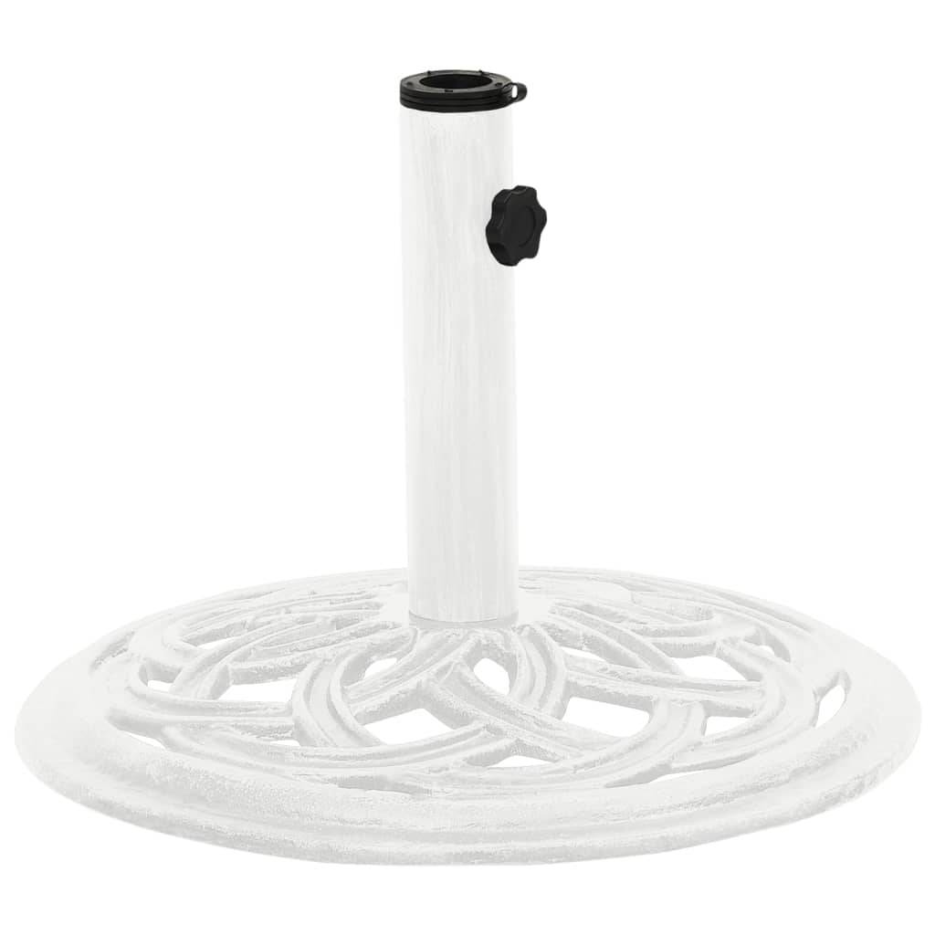 Socle de parasol - accessoire parasol Blanc 44x44x31 cm Fonte - MEUBLE PRO-JU5536 - Image 2