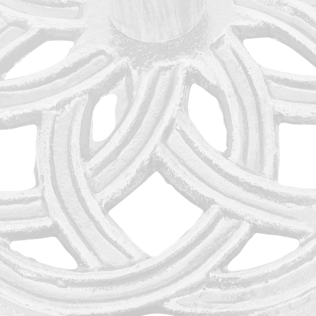 Socle de parasol - accessoire parasol Blanc 44x44x31 cm Fonte - MEUBLE PRO-JU5536 - Image 4