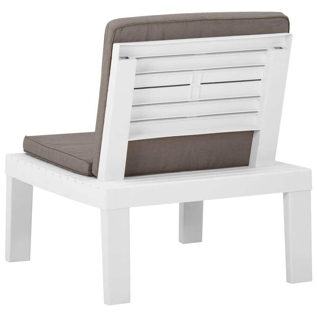 Vidaxl - Chaise de salon de jardin avec coussin Plastique Blanc vidaXL 315846 - Image 4