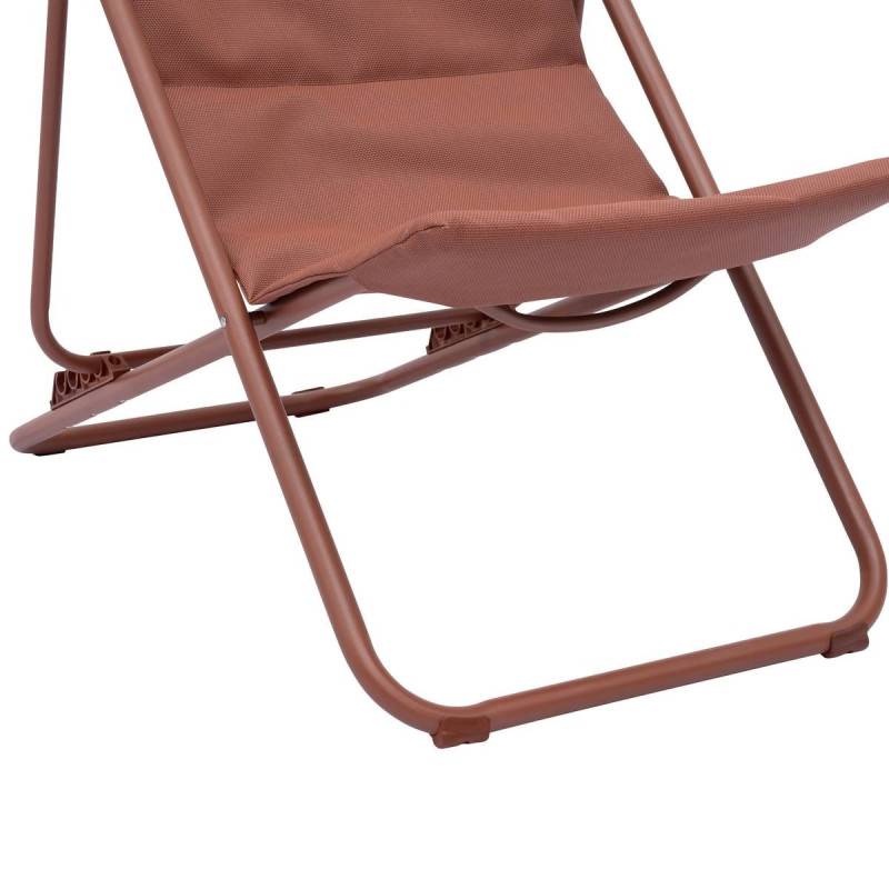 Hesperide - Chilienne de jardin empilable pliable Mirael acajou Hespéride - Image 9