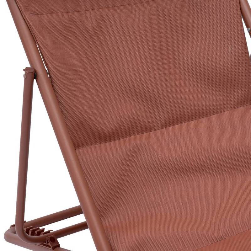 Hesperide - Chilienne de jardin empilable pliable Mirael acajou Hespéride - Image 10