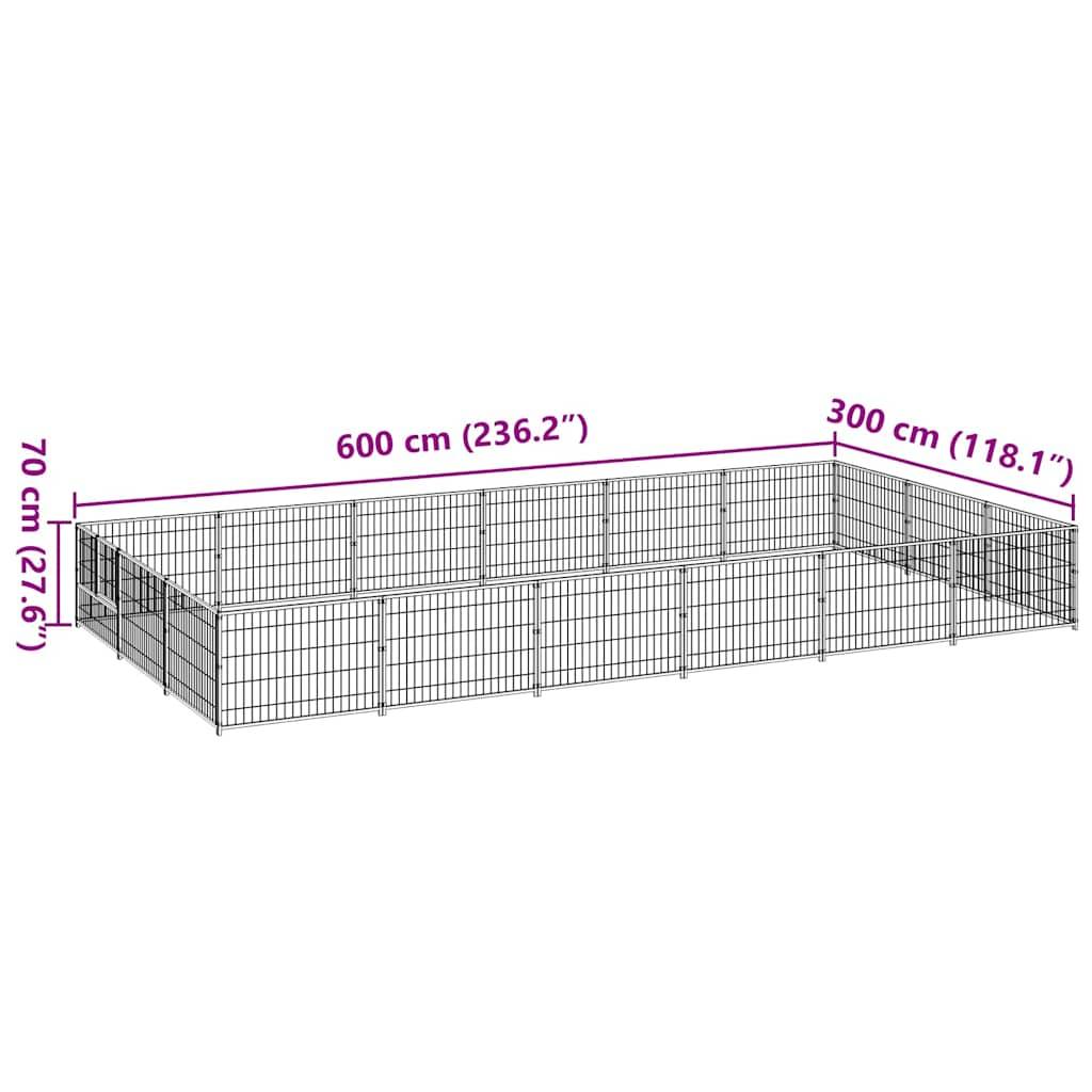 Vidaxl - Chenil Argenté 18 m² Acier vidaXL 3082138 - Image 3