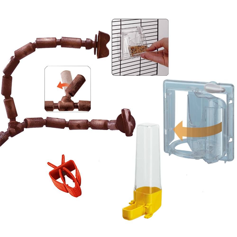Ferplast - Ferplast Cage pour Oiseaux en bois FSC GIULIETTA 4, Canaris, Perruches et Oiseaux exotiques, Accessoires inclus - Image 9