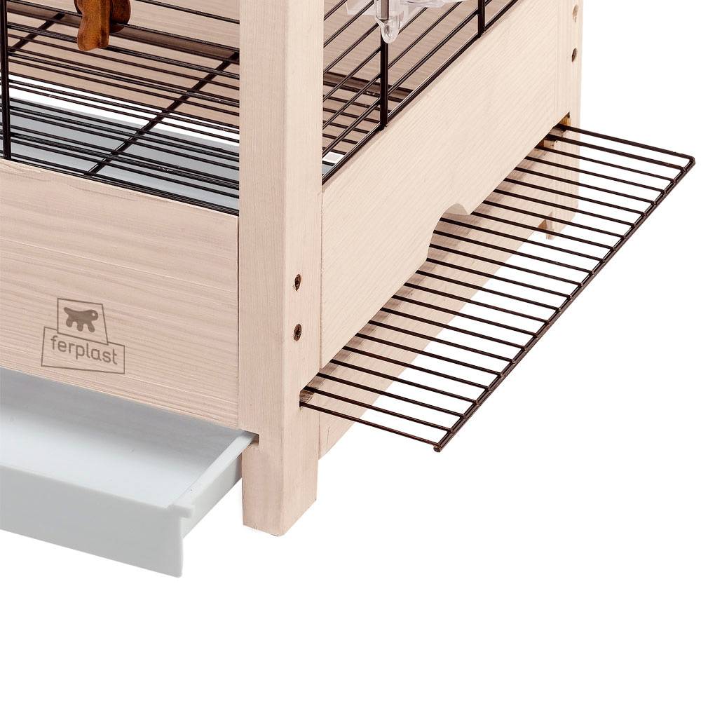 Ferplast - Ferplast Cage pour Oiseaux en bois FSC GIULIETTA 4, Canaris, Perruches et Oiseaux exotiques, Accessoires inclus - Image 5