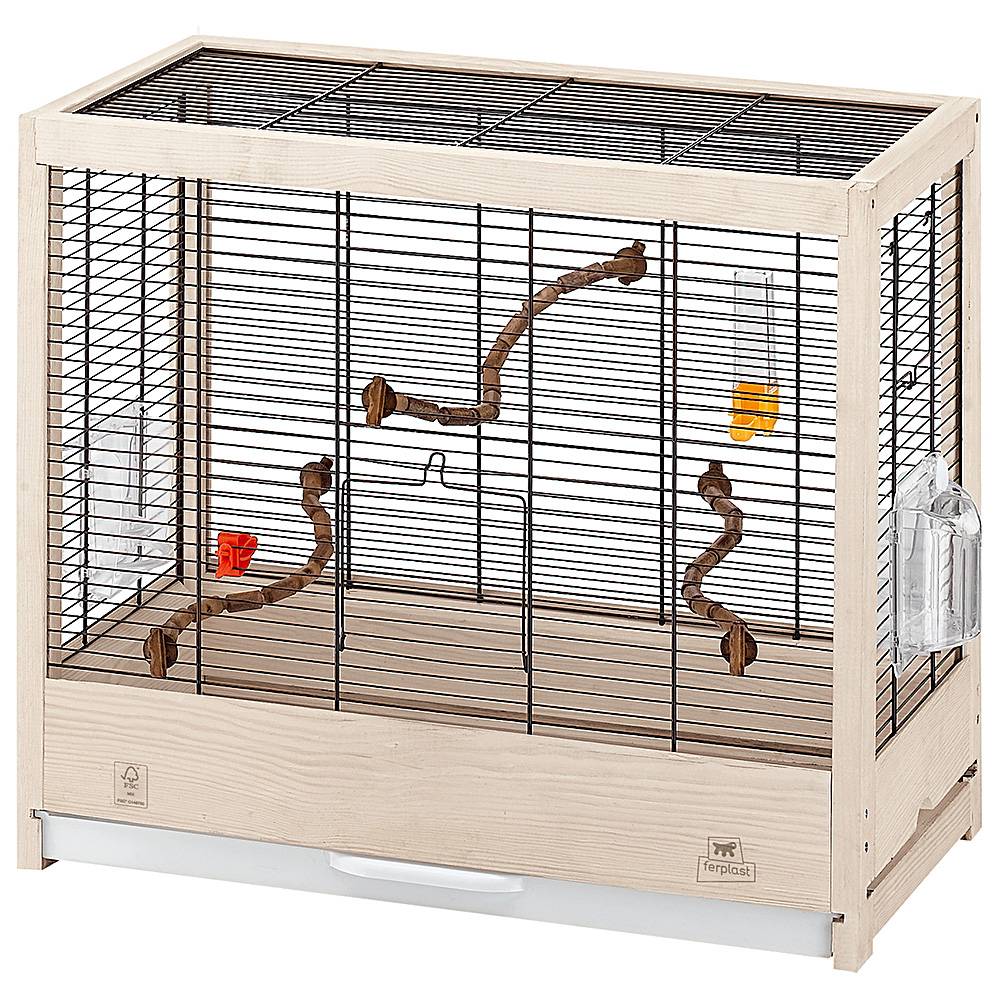 Ferplast - Ferplast Cage pour Oiseaux en bois FSC GIULIETTA 4, Canaris, Perruches et Oiseaux exotiques, Accessoires inclus - Image 1