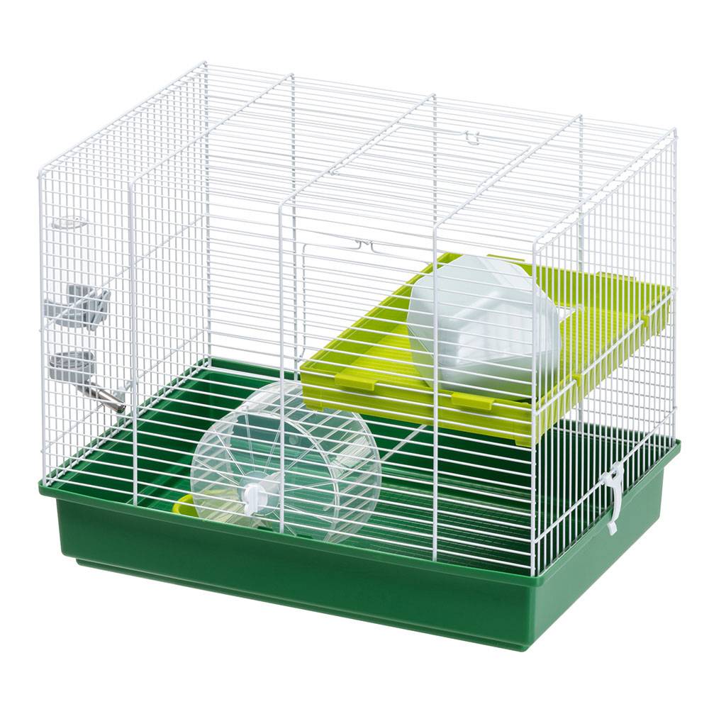 Ferplast - FERPLAST HAMSTER DUO Cage pour rongeurs pour Hamsters, en Métal, Accessoires inclus : Mangeoire, Abreuvoir, Maison, Roue, Étagère, Échelle. - Image 3