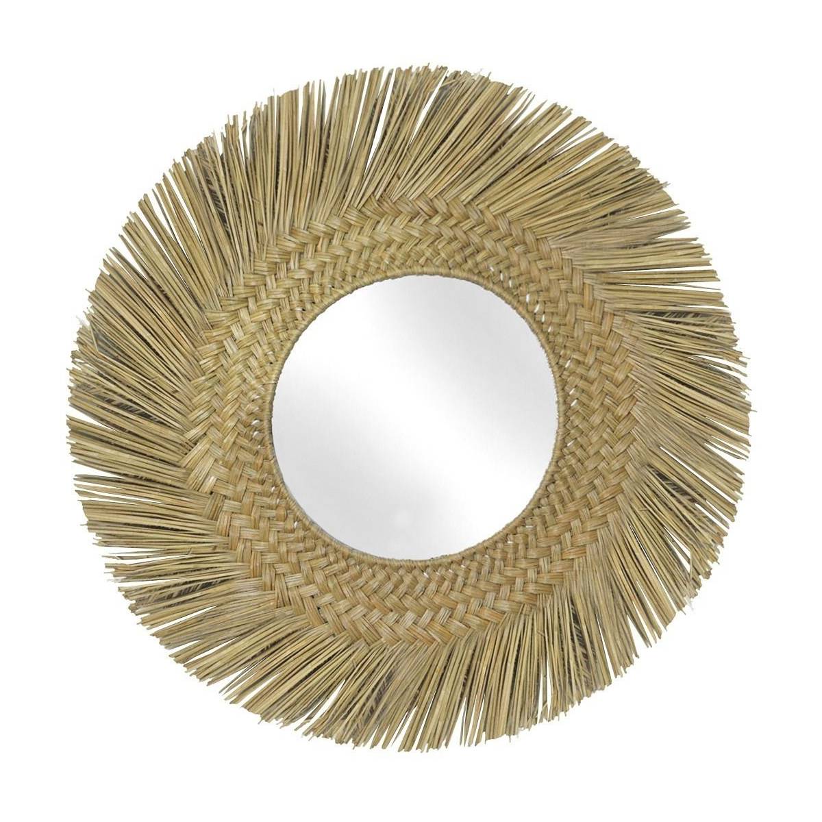 Aubry Gaspard - Miroir en jonc teinté 70 cm
