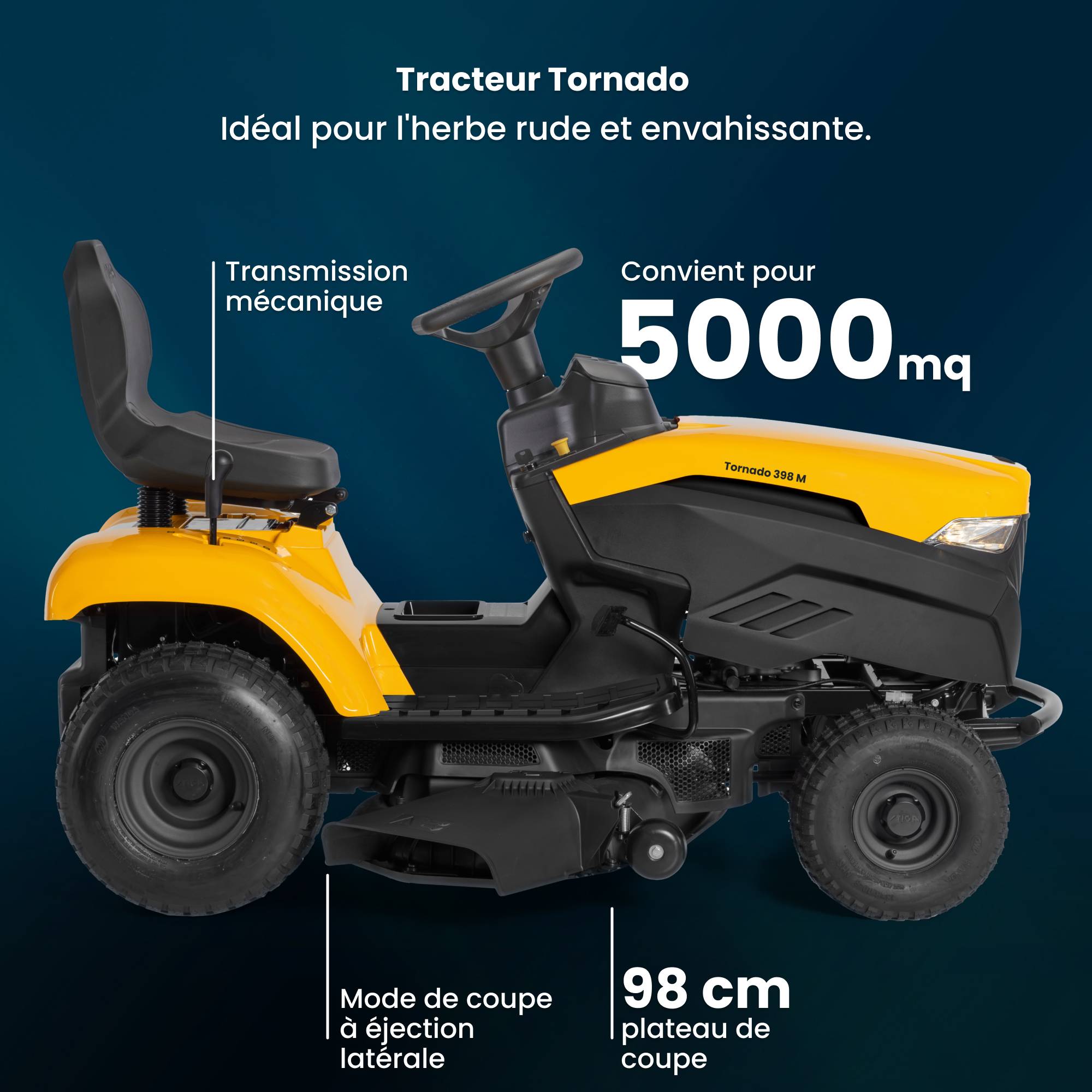 Stiga - Tondeuse Tornado 398 M, moteur 414 cc, éjection latérale - STIGA - Image 2