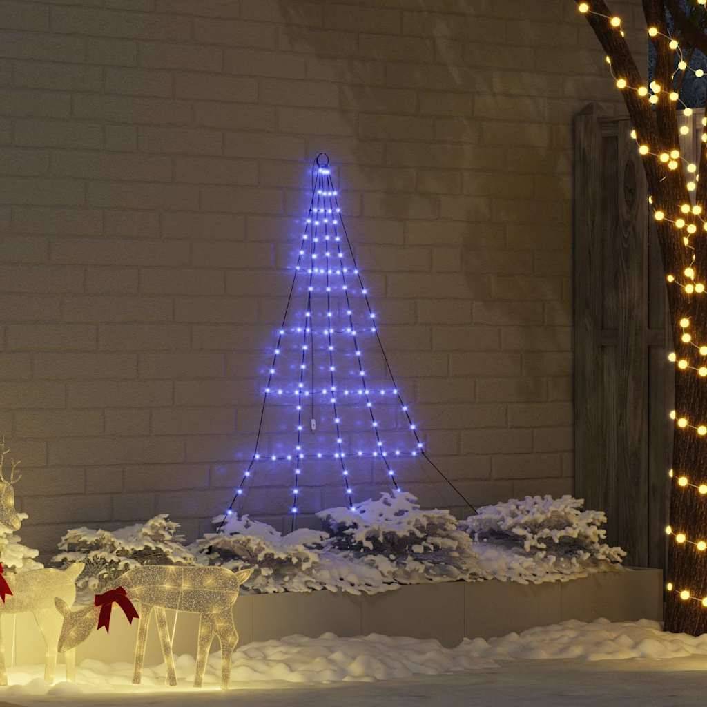 Vidaxl - Arbre de Noël LED avec piquets au sol Bleu 182 cm Métal vidaXL 42018740 - Image 1