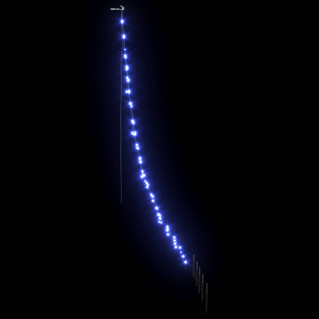 Vidaxl - Arbre de Noël LED avec piquets au sol Bleu 182 cm Métal vidaXL 42018740 - Image 6