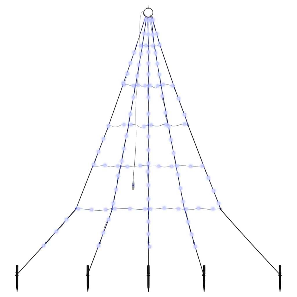 Vidaxl - Arbre de Noël LED avec piquets au sol Bleu 182 cm Métal vidaXL 42018740 - Image 2