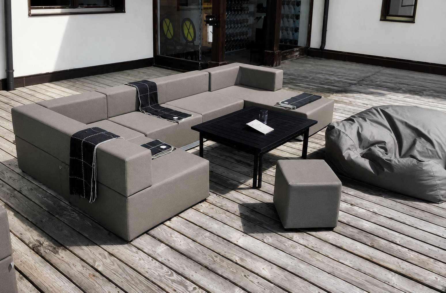 SERENA | Pouf extérieur Kaki COZIP | 80x80xh40 cm - Image 2