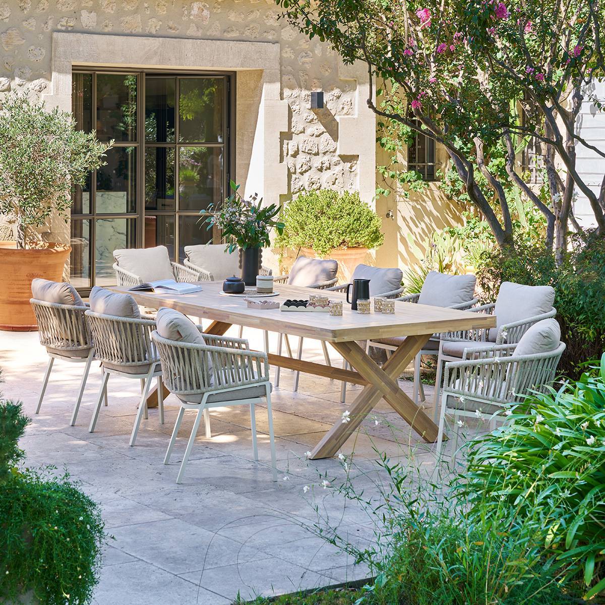 Hesperide - Table de jardin 10 places Xenia eucalyptus Hespéride