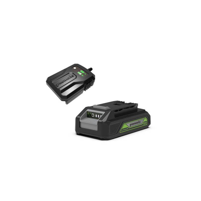 Greenworks - Starter Kit 24V GREENWORKS Batterie 2.0Ah + Chargeur 2.0Ah - GSK24B2 - Image 1