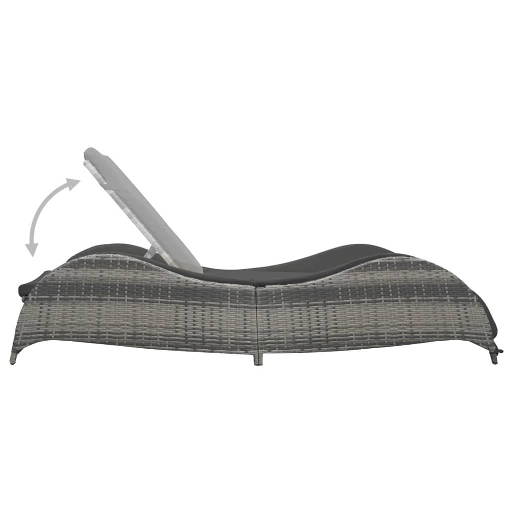 Prolenta Premium - Chaise longue pliante/transat  Vornir Gris  200 X 73 X 45 cm  - P87209G - Image 2