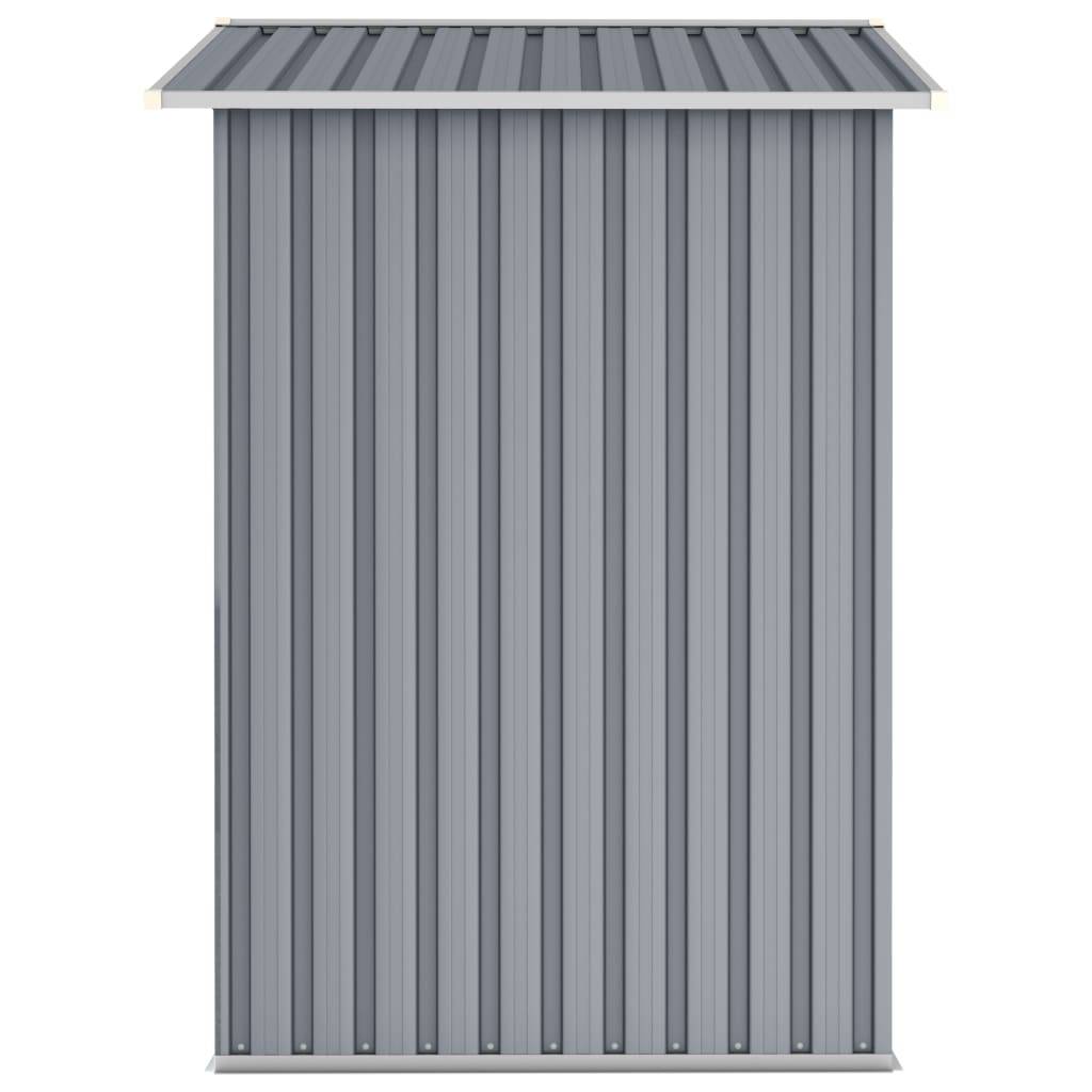 Helloshop26 - Abri de jardin cabane cabanon maison de stockage remise extérieur hangar outils robuste 205 x 129 x 183 cm acier galvanisé gris - Image 4